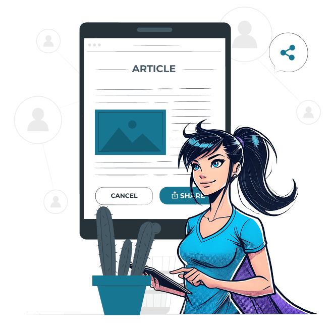 Illustration representing blog articles