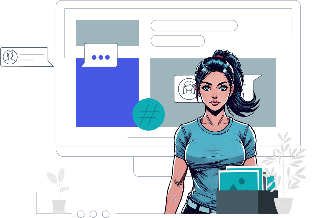 Illustration symbolising getting in touch