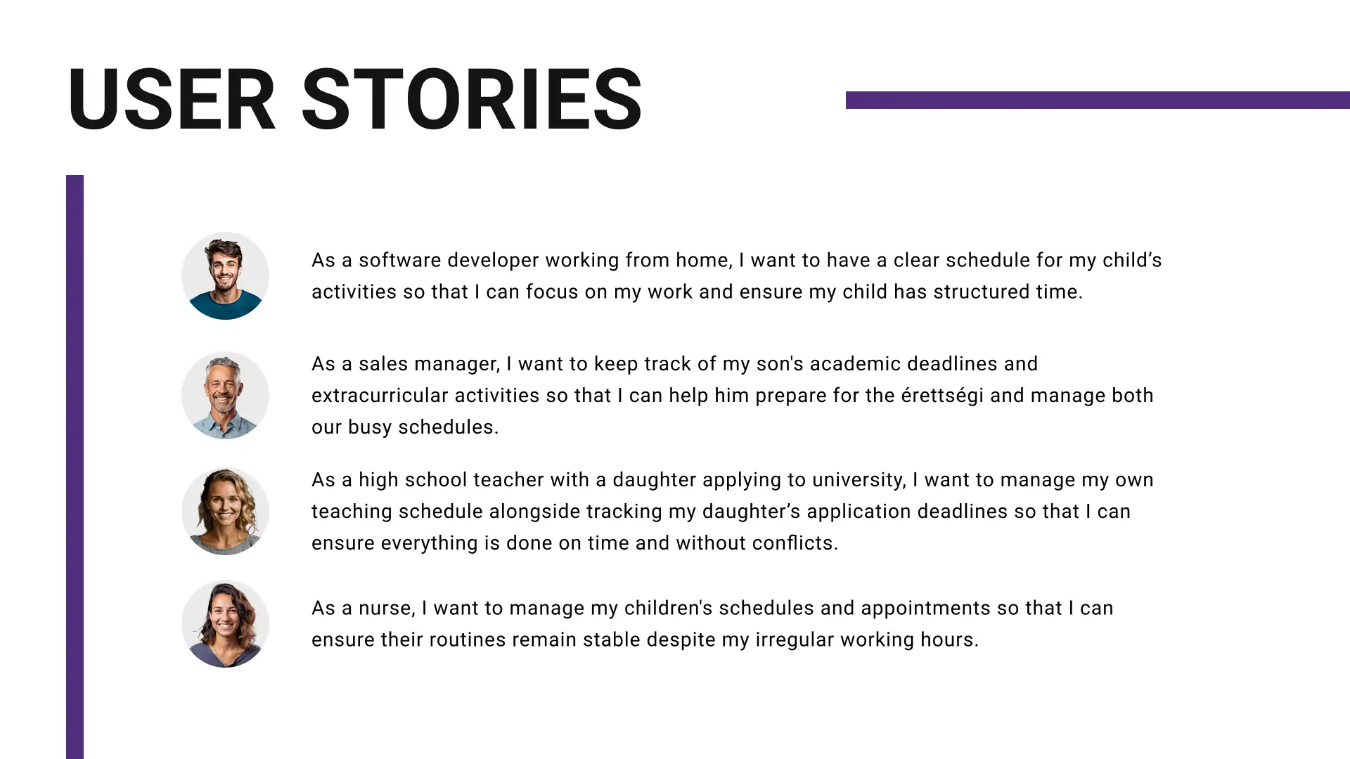 User Stories User Stories Brainstorming